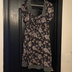 SO Black Floral Mini Dress